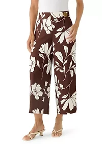 Women's Pull On Cropped with Hardware Lined Pants