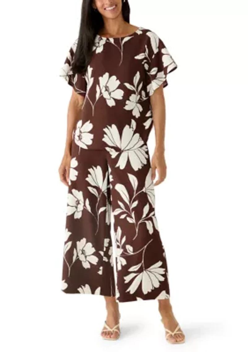 Women's Pull On Cropped with Hardware Lined Pants