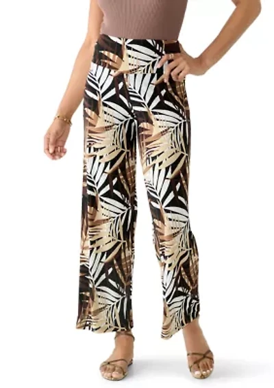 Women's High Rise Pull On Wide Leg Pants
