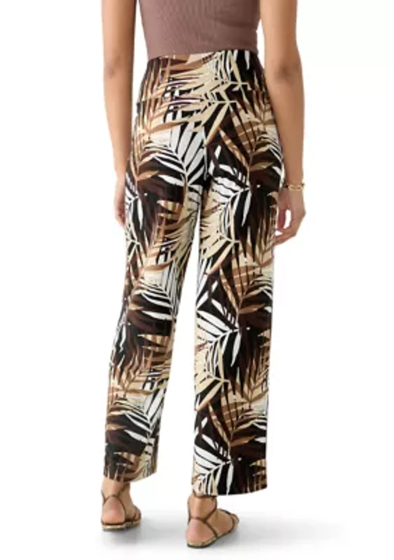 Women's High Rise Pull On Wide Leg Pants