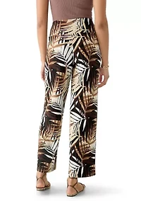 Women's High Rise Pull On Wide Leg Pants