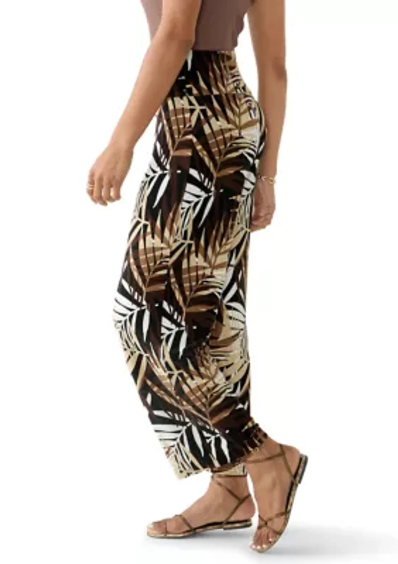 Women's High Rise Pull On Wide Leg Pants