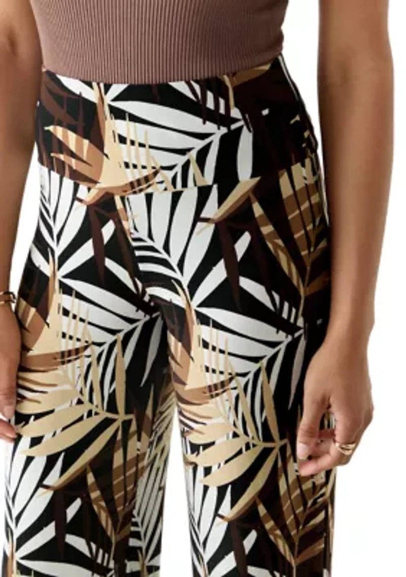 Women's High Rise Pull On Wide Leg Pants
