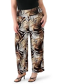 Plus High Rise Wide Leg Palazzo Pants