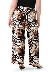Plus High Rise Wide Leg Palazzo Pants