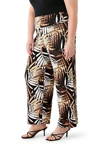 Plus High Rise Wide Leg Palazzo Pants