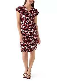 Women's Flutter Sleeve Wrap Dress