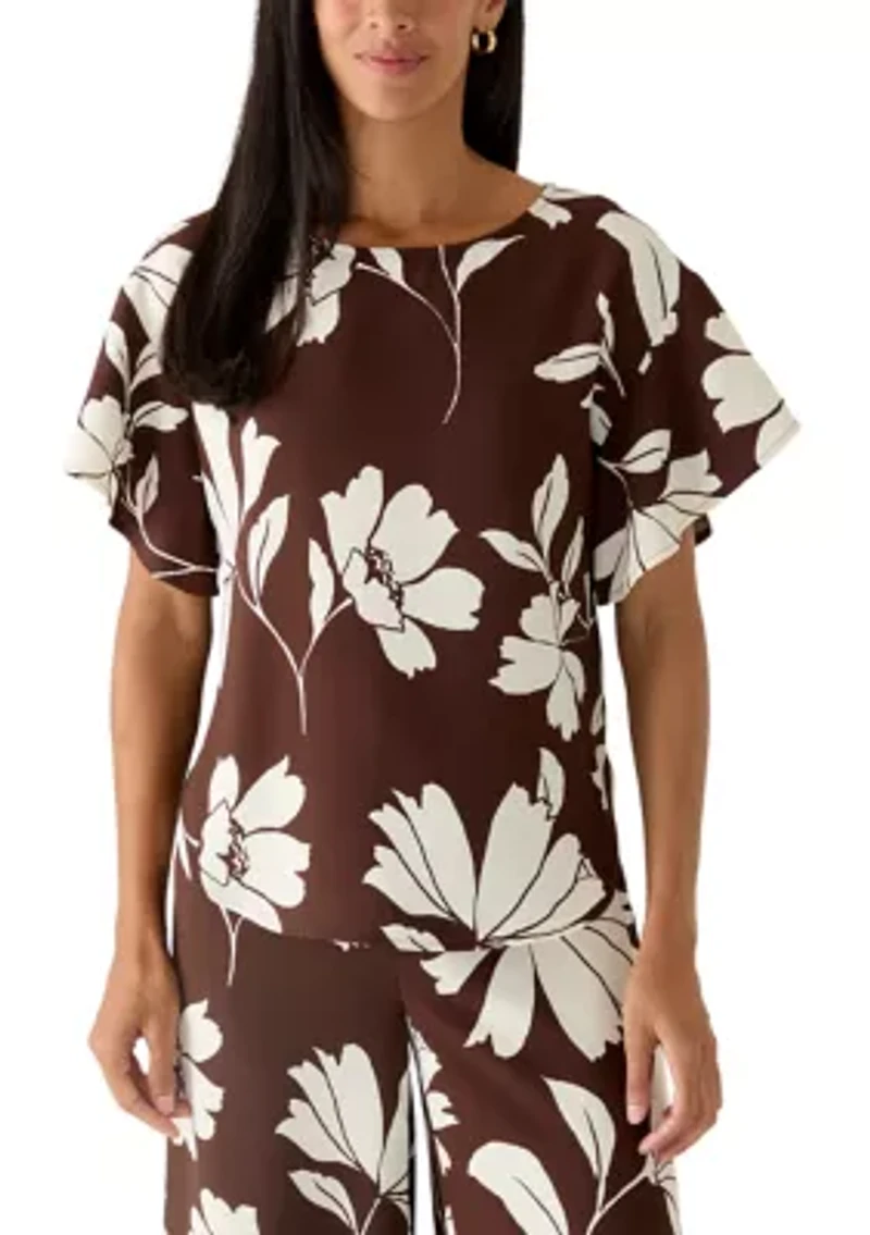 Women's Flutter Sleeve Blouse
