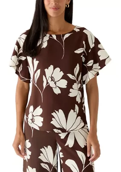 Women's Flutter Sleeve Blouse