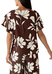 Women's Flutter Sleeve Blouse