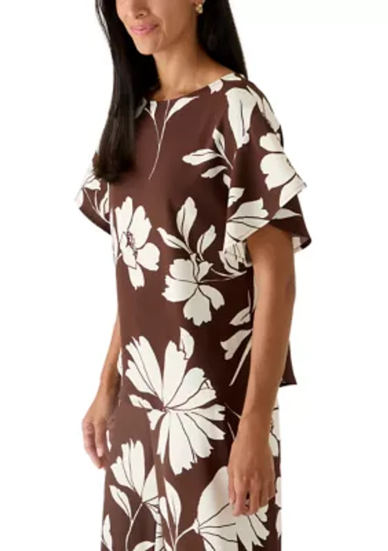 Women's Flutter Sleeve Blouse