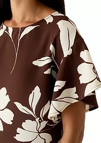 Petite Flutter Sleeve Blouse