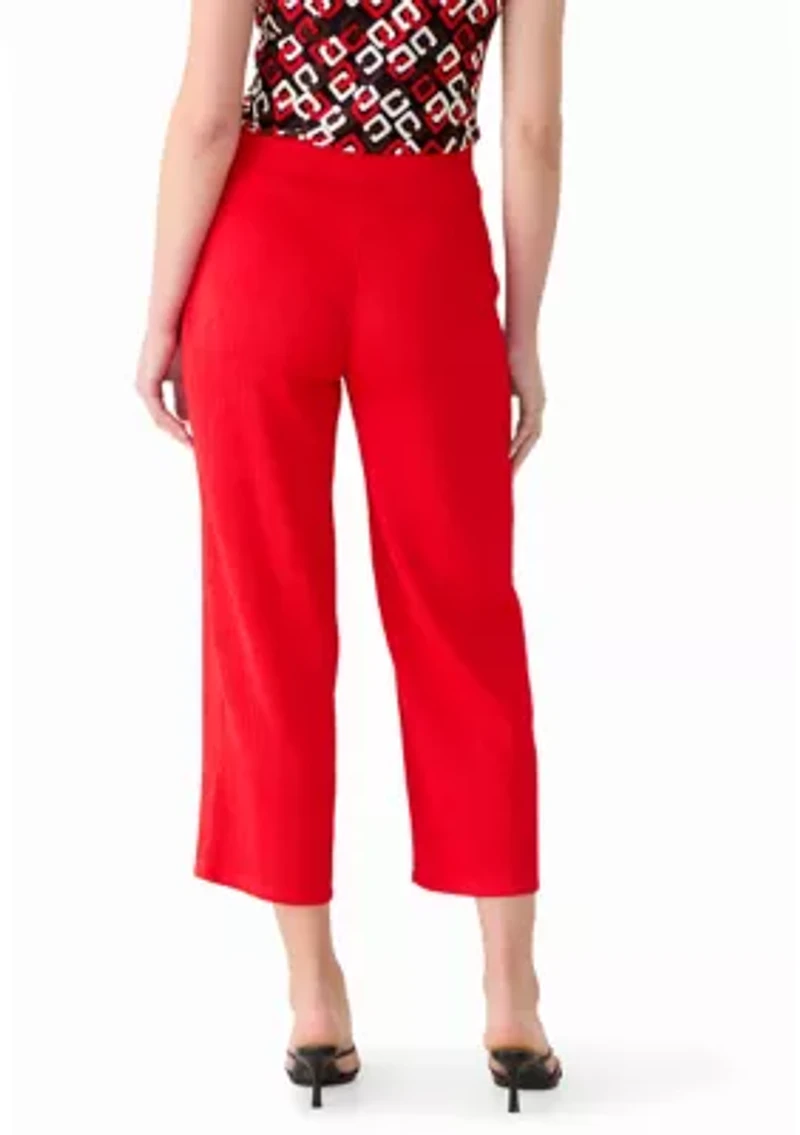 Women's Pull On Wide Leg Cropped Pants