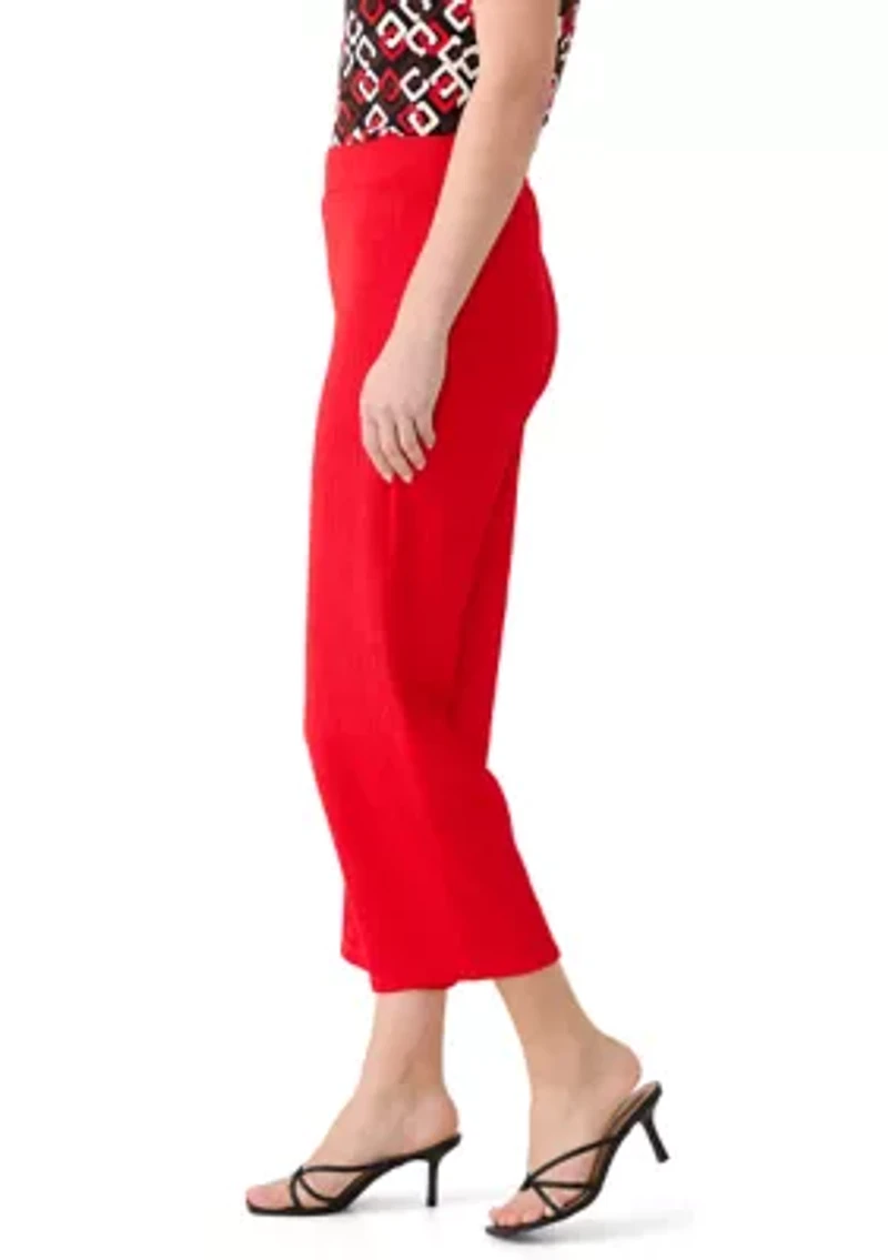 Petite Wide Leg Cropped Pants