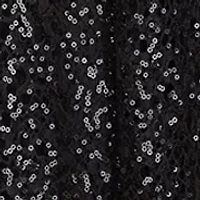 Petite Mixed Media A-Line Dress with Sequins