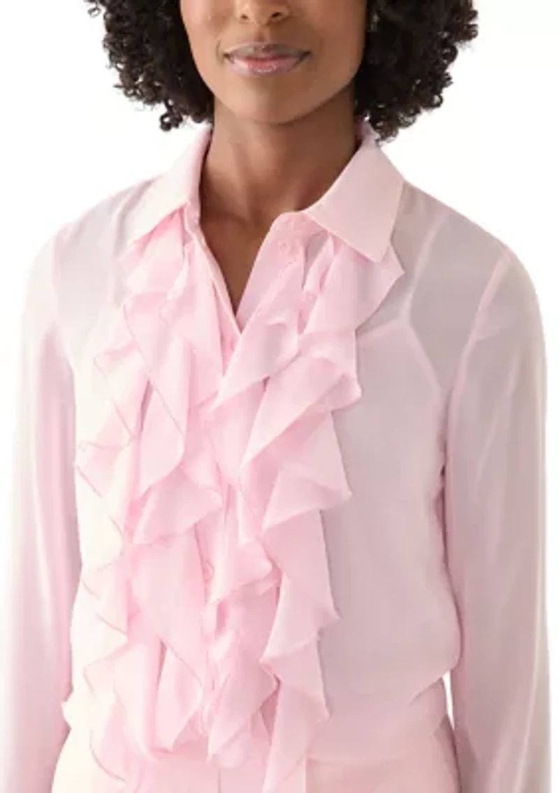 Women's Cascading Ruffle Blouse