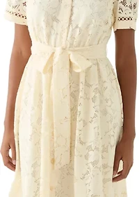 Petite Short Sleeve Lace Dress
