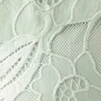 Petite Long Sleeve Button Down Lace Top