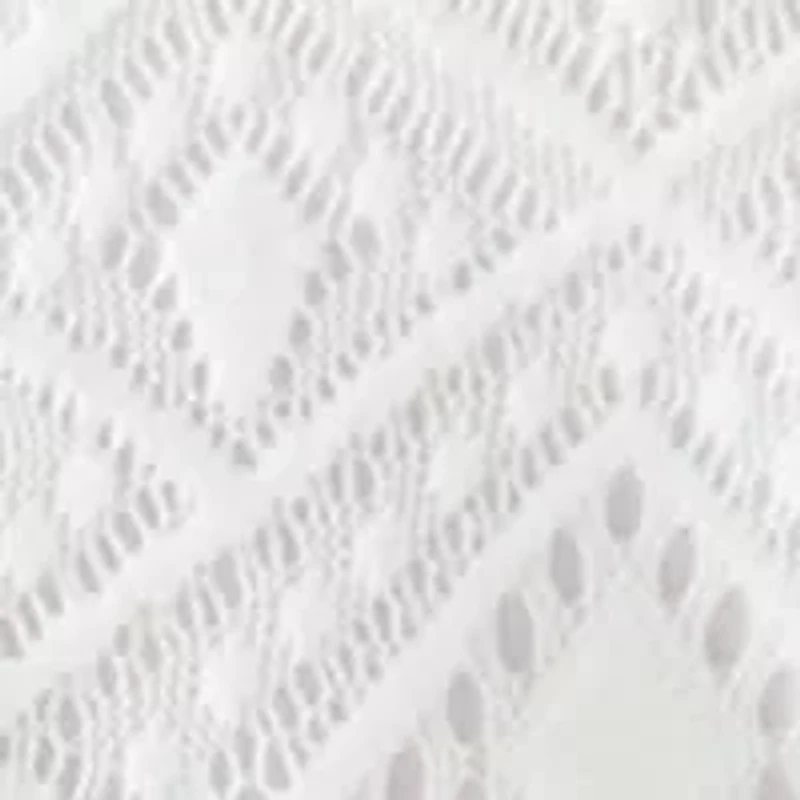 Petite Jewel Neck Short Sleeve Lace T-Shirt