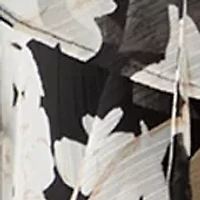 Women's Tie Neck Long Sleeve Ruffle Blouse