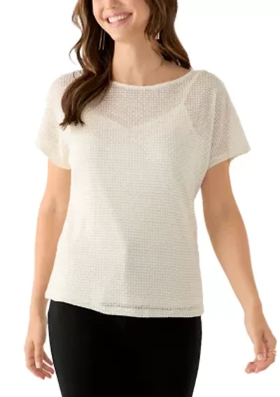 Women's Boat Neck Knit Top