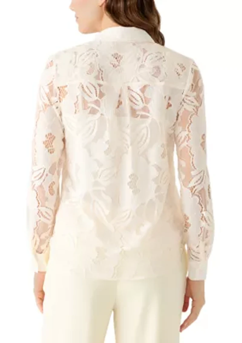 Women's Long Sleeve Button Down Top