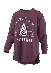 NCAA Alabama A&M Bulldogs Sloane Melange Poncho Fleece Pullover