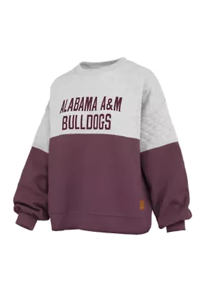 NCAA Alabama A&M Bulldogs Kaia Priscilla Quilted Fleece Pullover