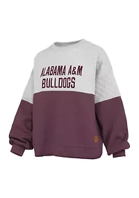 NCAA Alabama A&M Bulldogs Kaia Priscilla Quilted Fleece Pullover