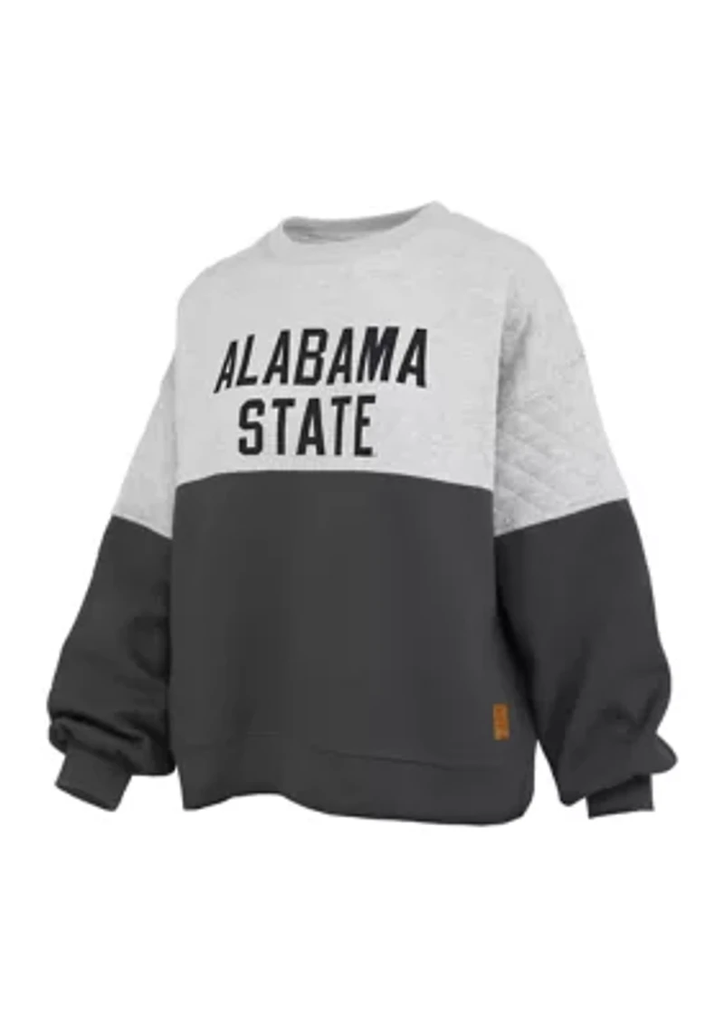 NCAA Alabama State Hornets Kaia Priscilla Quilted Fleece Sweatshirt