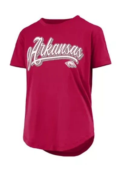 NCAA Arkansas Razorbacks Harlow Glitter Tee