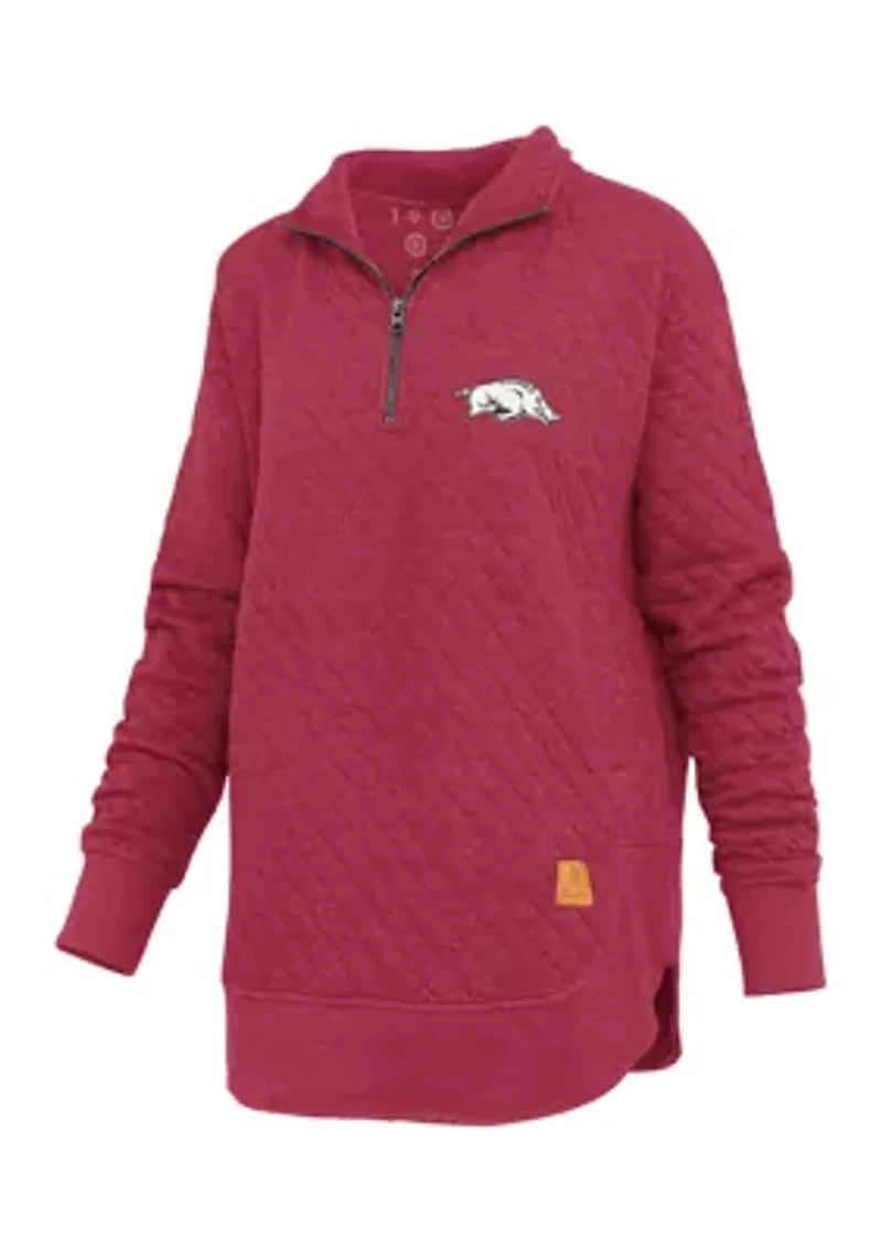 NCAA Arkansas Razorbacks North Fork Roseburg Quilted Fleece Pullover