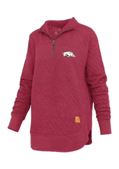 NCAA Arkansas Razorbacks North Fork Roseburg Quilted Fleece Pullover