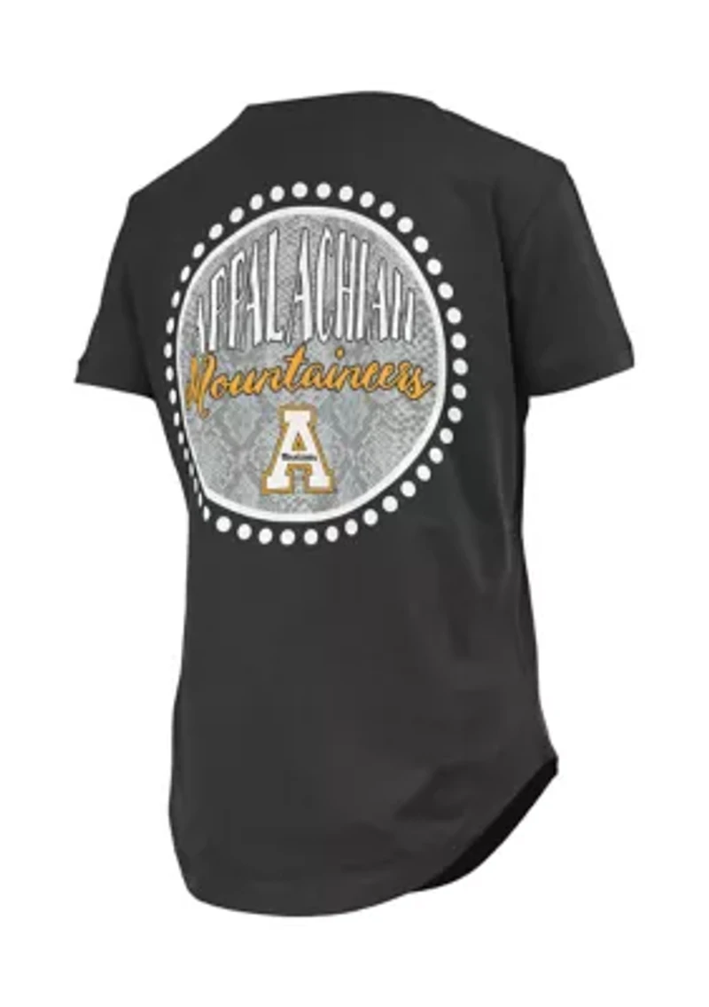 Women's NCAA Appalachian State Mountaineers Curly Viper Graphic T-Shirt