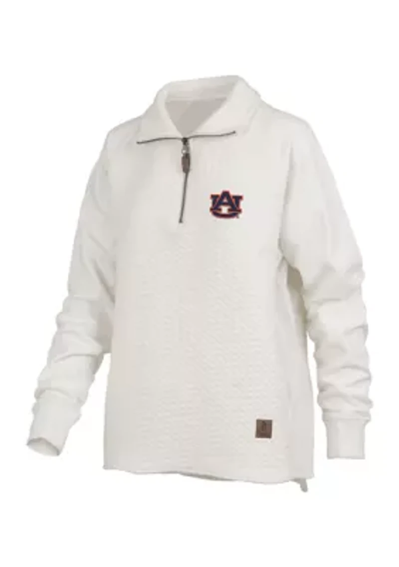 NCAA Auburn Tigers Salem Bubble Knit Quarter Zip Sweatshirt