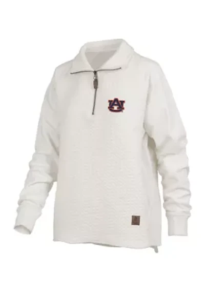 NCAA Auburn Tigers Salem Bubble Knit Quarter Zip Sweatshirt