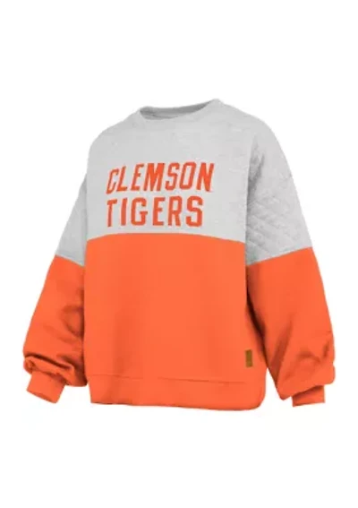 NCAA Clemson Tigers Kaia Priscilla Quilted Fleece Pullover