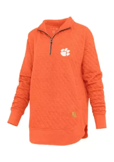 NCAA Clemson Tigers North Fork Roseburg Quilted Fleece Pullover
