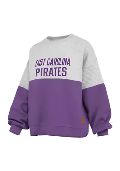 NCAA East Carolina Pirates Kaia Priscilla Quilted Fleece Pullover