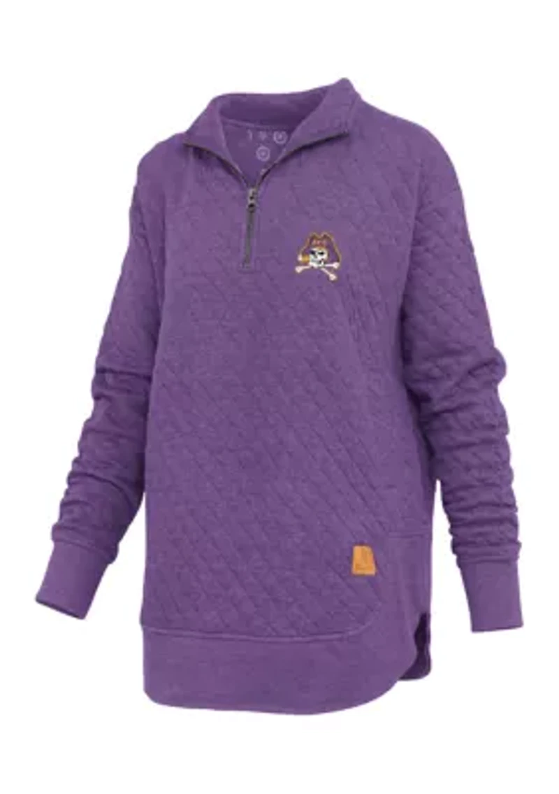 NCAA East Carolina Pirates North Fork Roseburg Quilted Fleece Pullover