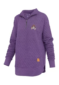 NCAA East Carolina Pirates North Fork Roseburg Quilted Fleece Pullover