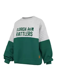 NCAA Florida A&M Rattlers Kaia Priscilla Quilted Fleece Sweatshirt