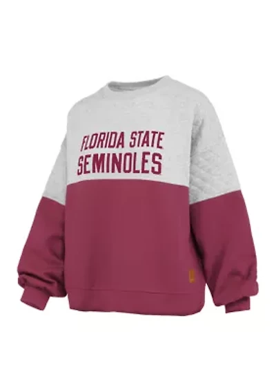 NCAA Florida State Seminoles Kaia Priscilla Quilted Fleece Pullover