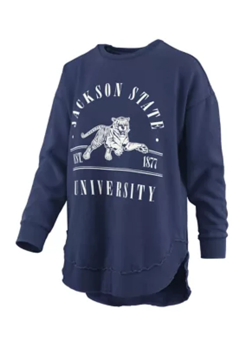 NCAA Jackson State Tigers Sloane Melange Poncho Fleece Pullover
