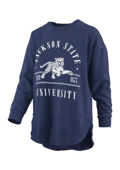 NCAA Jackson State Tigers Sloane Melange Poncho Fleece Pullover