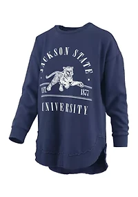 NCAA Jackson State Tigers Sloane Melange Poncho Fleece Pullover