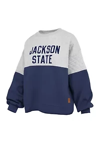 NCAA Jackson State Tigers Kaia Priscilla Quilted Fleece Sweatshirt