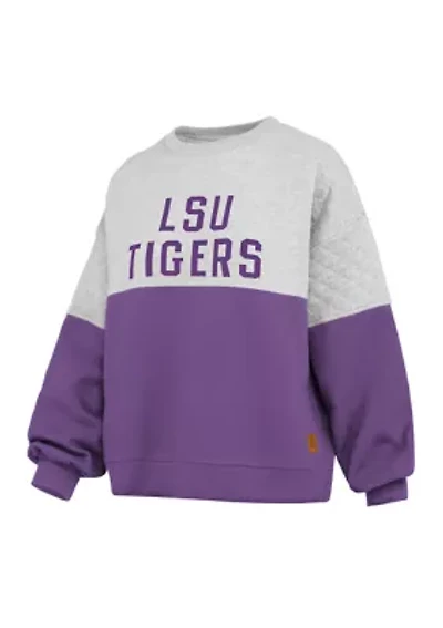 NCAA LSU Tigers Kaia Priscilla Quilted Fleece Pullover