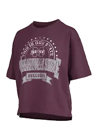 NCAA Mississippi State Bulldogs Captain Motley Crew Neck Top