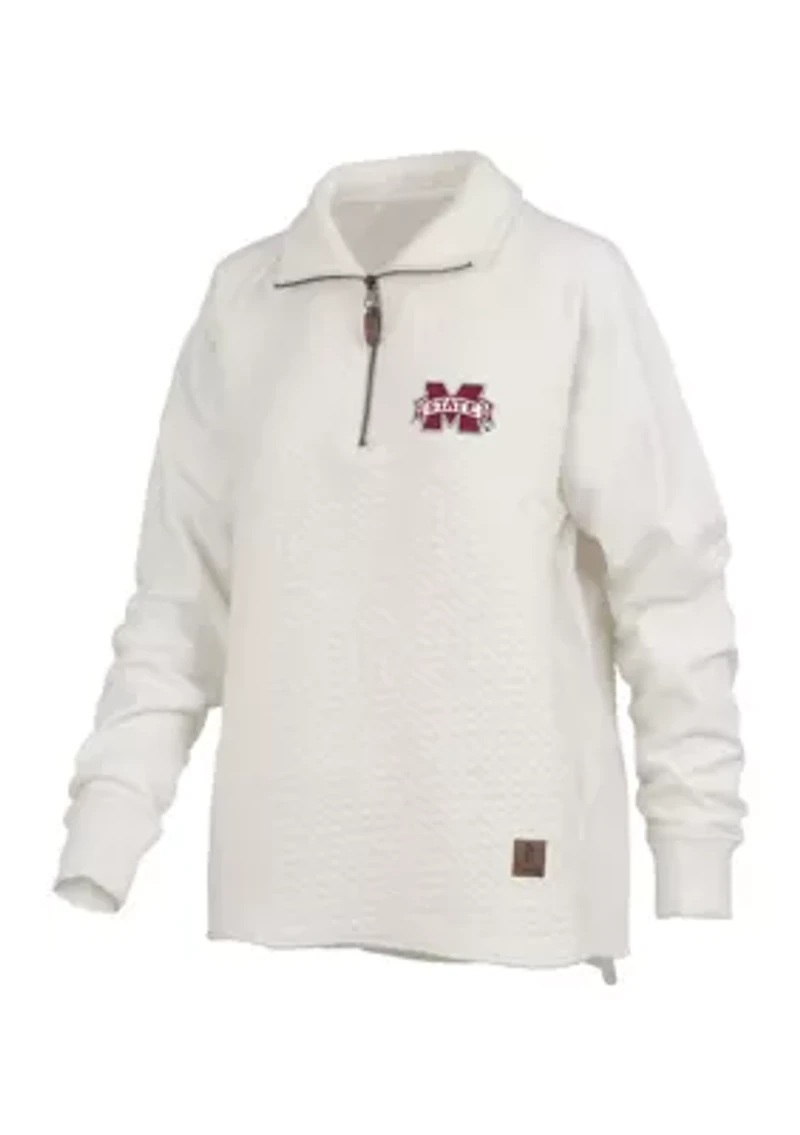 NCAA Mississippi State Bulldogs Salem Bubble Knit Quarter Zip Pullover